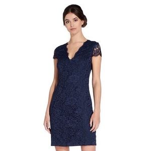 Weddington Way Nora Lace Sheath Dress with Cap Sleeves